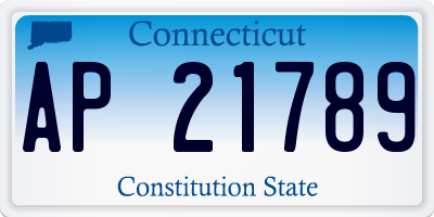 CT license plate AP21789