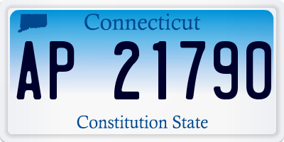 CT license plate AP21790