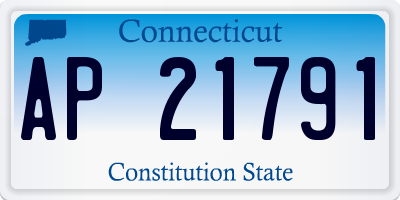CT license plate AP21791