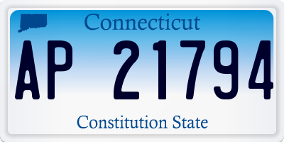 CT license plate AP21794