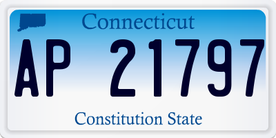 CT license plate AP21797