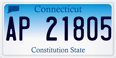 CT license plate AP21805