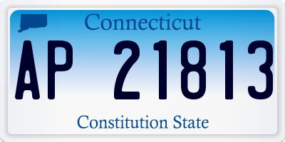 CT license plate AP21813