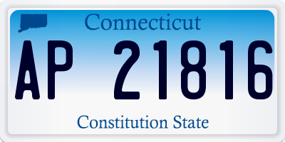 CT license plate AP21816