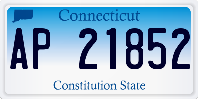 CT license plate AP21852