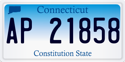 CT license plate AP21858
