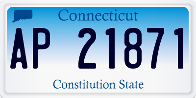 CT license plate AP21871