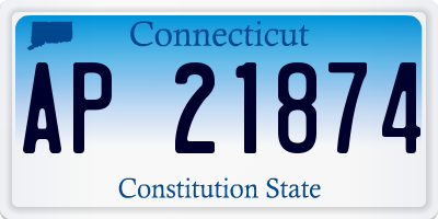 CT license plate AP21874