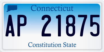CT license plate AP21875