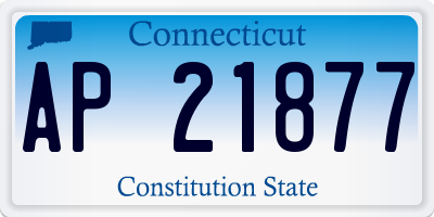 CT license plate AP21877