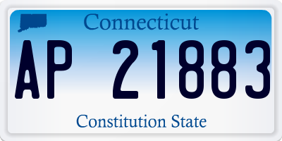 CT license plate AP21883