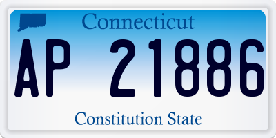 CT license plate AP21886