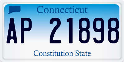 CT license plate AP21898