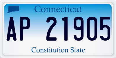 CT license plate AP21905