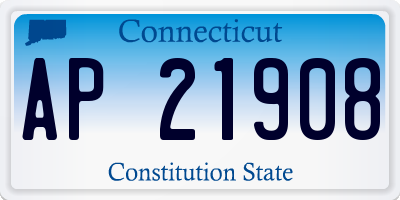 CT license plate AP21908