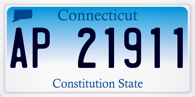 CT license plate AP21911