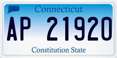 CT license plate AP21920