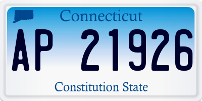 CT license plate AP21926