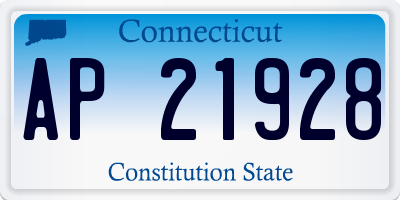 CT license plate AP21928
