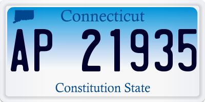 CT license plate AP21935
