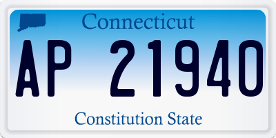 CT license plate AP21940