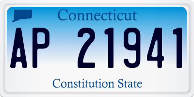 CT license plate AP21941