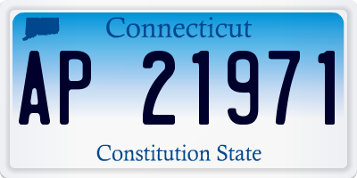 CT license plate AP21971