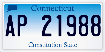 CT license plate AP21988