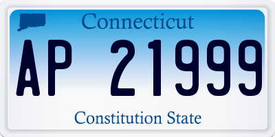 CT license plate AP21999