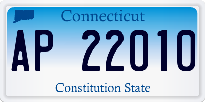 CT license plate AP22010
