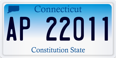 CT license plate AP22011