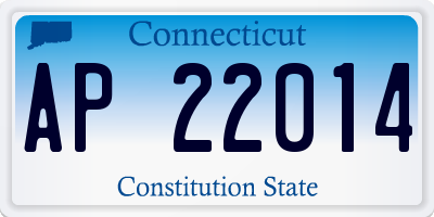 CT license plate AP22014