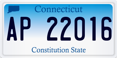 CT license plate AP22016