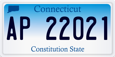 CT license plate AP22021