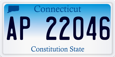 CT license plate AP22046