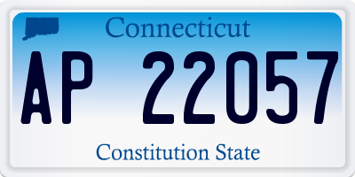 CT license plate AP22057