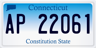 CT license plate AP22061