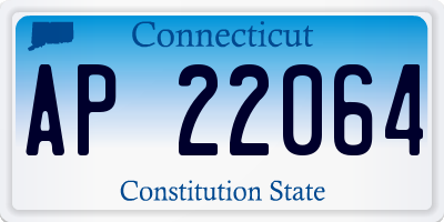 CT license plate AP22064