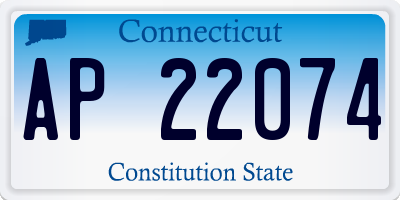 CT license plate AP22074