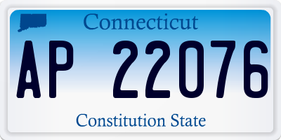 CT license plate AP22076