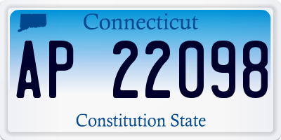 CT license plate AP22098