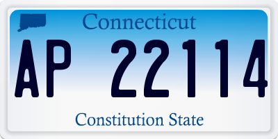 CT license plate AP22114