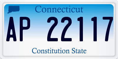 CT license plate AP22117