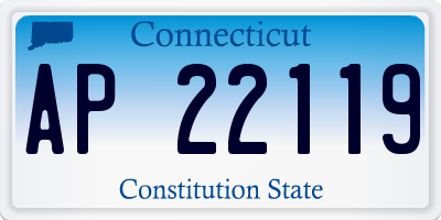 CT license plate AP22119