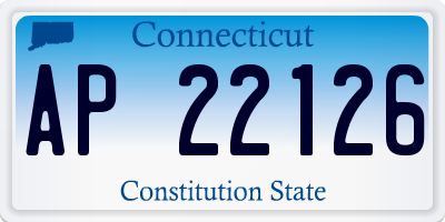 CT license plate AP22126