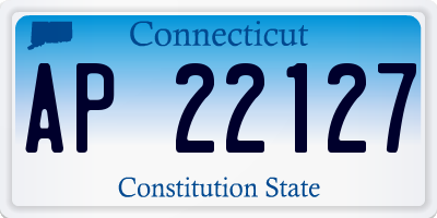 CT license plate AP22127