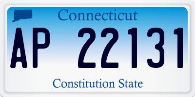 CT license plate AP22131