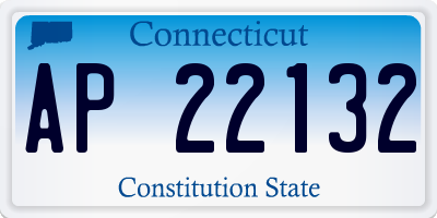 CT license plate AP22132