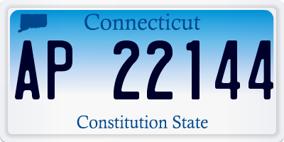 CT license plate AP22144