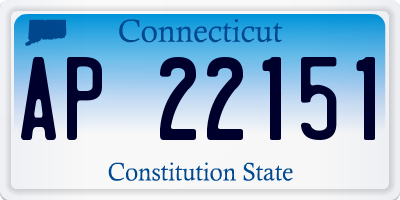 CT license plate AP22151